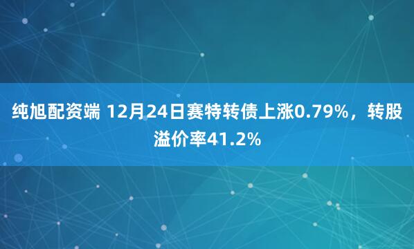 纯旭配资端 12月24日赛特转债上涨0.79%，转股溢价率41.2%